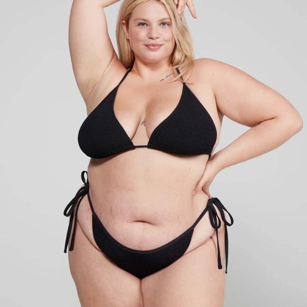 Youswim Black Bikini Swim Set with Adjustable Ties Stretch 2